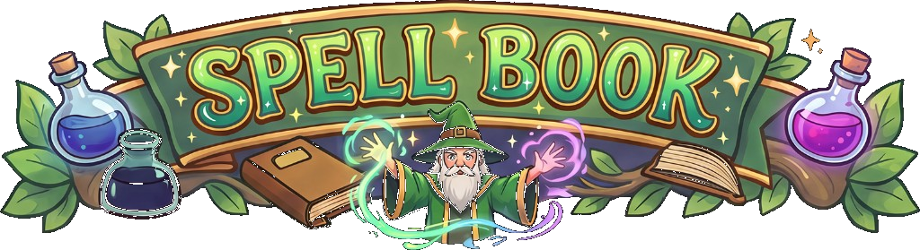Spell Book title logo